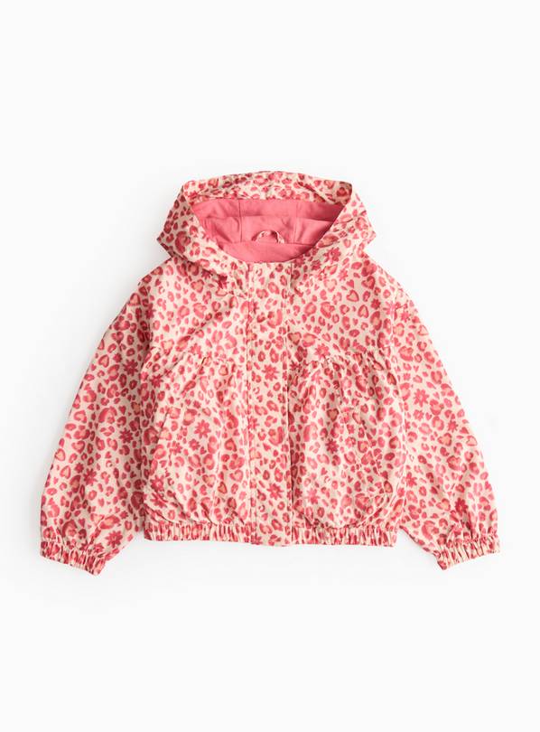 Pink Animal Print Rain Mac 5-6 years